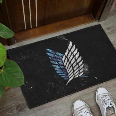 Attack On Titan Anime Door Mat Blink Wings Of Freedom Symbol Galaxy Door Mat Welcome Mat 3
