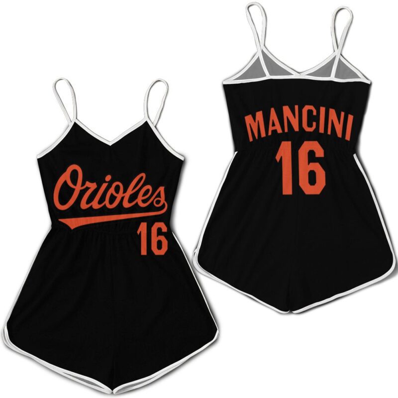 Baltimore Orioles 16 Mancini Jersey Inspired Romper RJ02021