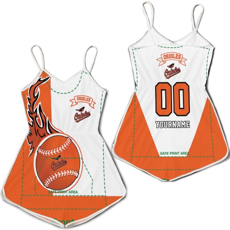 Baltimore Orioles 3d Personalized Romper RJ02927