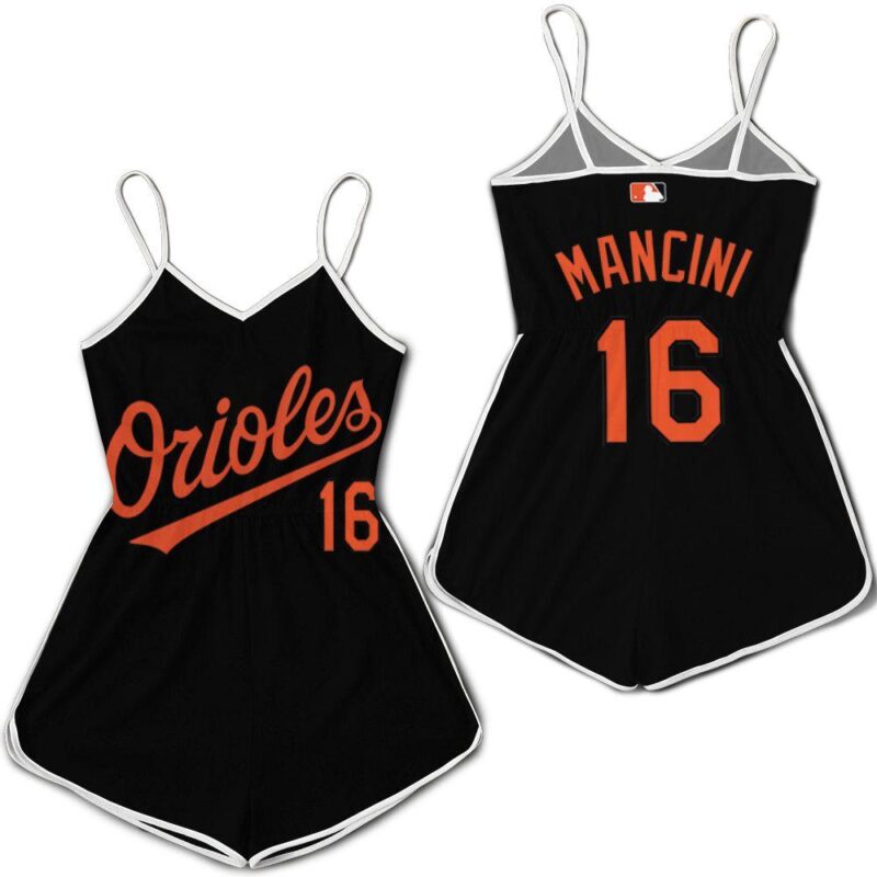 Baltimore Orioles Trey Mancini #16 Great Player MLB Baseball Team 2020 Black Vintage Gift For Baltimore Fans Romper Jumpsuit RJ05472