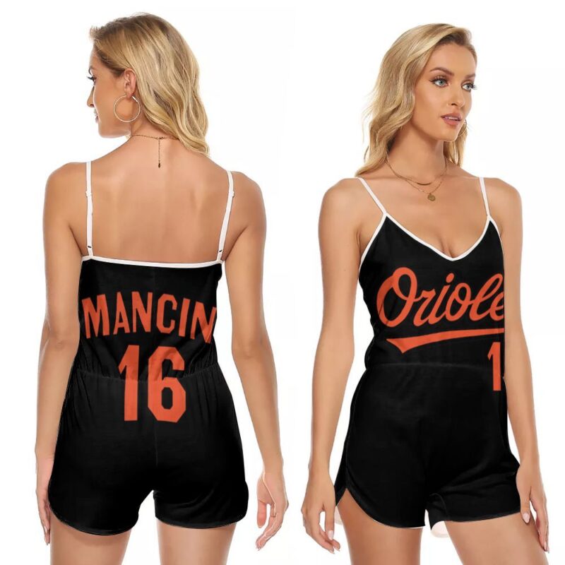 Baltimore Orioles Trey Mancini 16 MLB Baseball Team Gift For Orioles Fans V-neck Romper Jumpsuit RJ01584