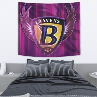 Baltimore Ravens American Football Team Tapestry Minimal Raven Head Underground B Wings Metal Purple Tapestry Wall Hanging 2 Baltimore Ravens American Football Team Tapestry Minimal Raven Head Underground B Wings Metal Purple Tapestry Wall Hanging 2