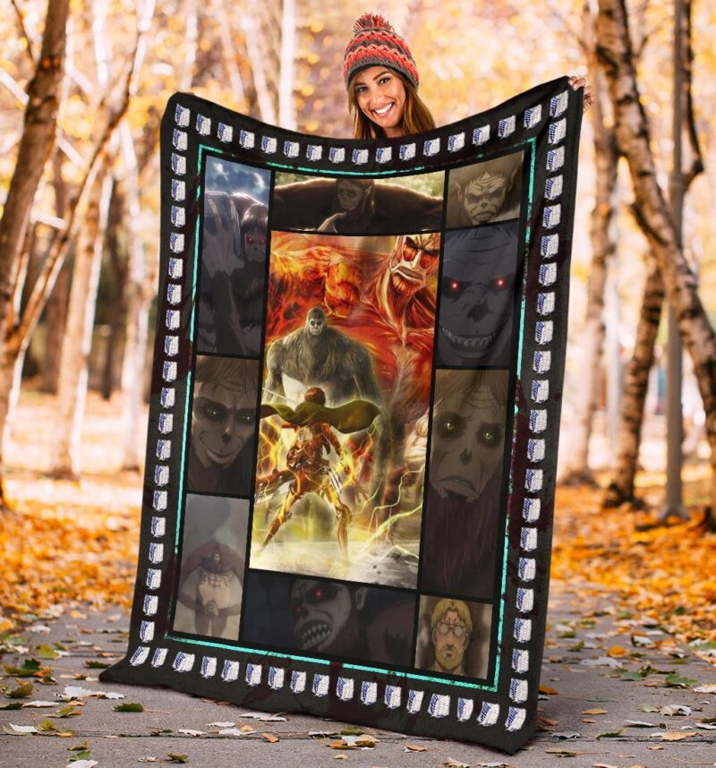 Beast Titan Attack On Titan Fleece Blanket Anime Home Decor Custom For Fans 2