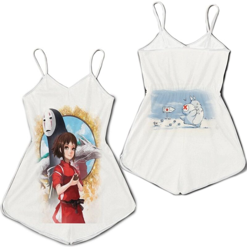 Beautiful Chihiro Ogino No Face Haku Spirited Away Studio Ghibli For Anime Fan Romper RJ01765