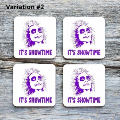 Beetlejuice Halloween Drinkware Coaster Set of 4 2