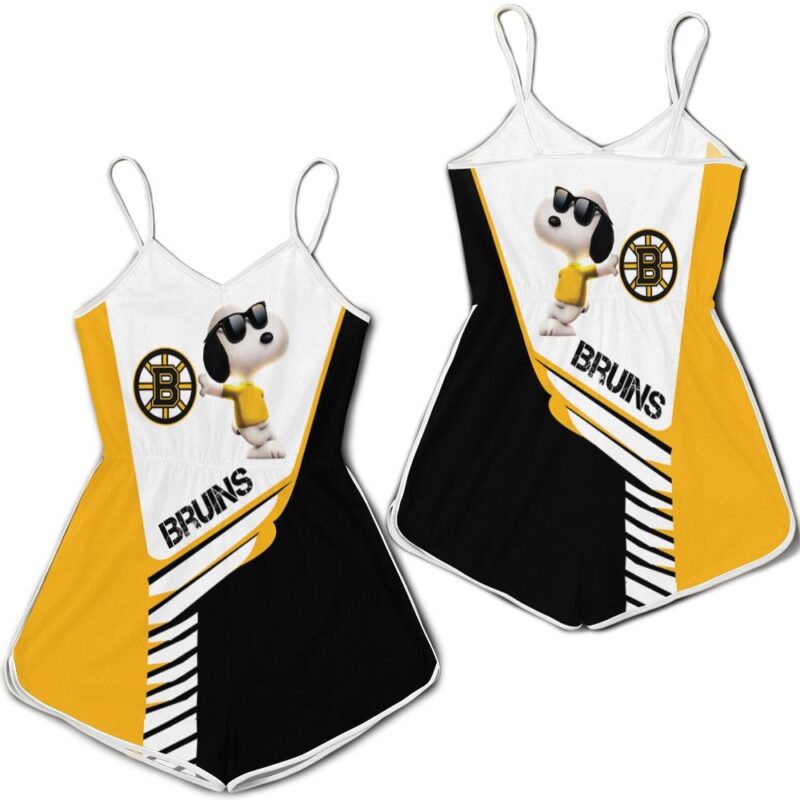 Boston Bruins Snoopy For Fans 3D Romper RJ03115