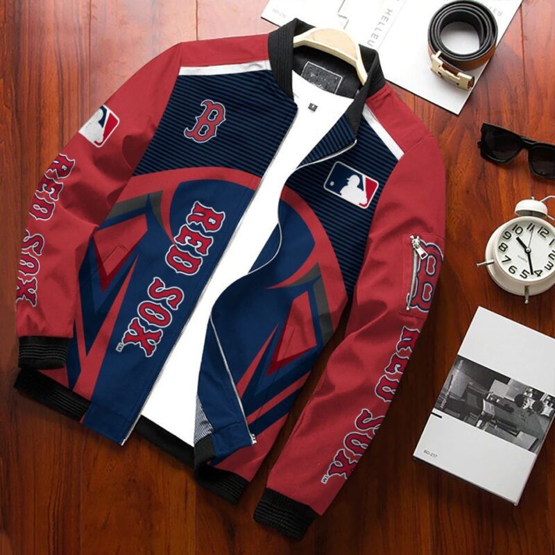 Boston Red Sox Bomber Jacket 493 Hkt0906 Sport Hot Trending Hot Choice Design Beautiful BJ02387