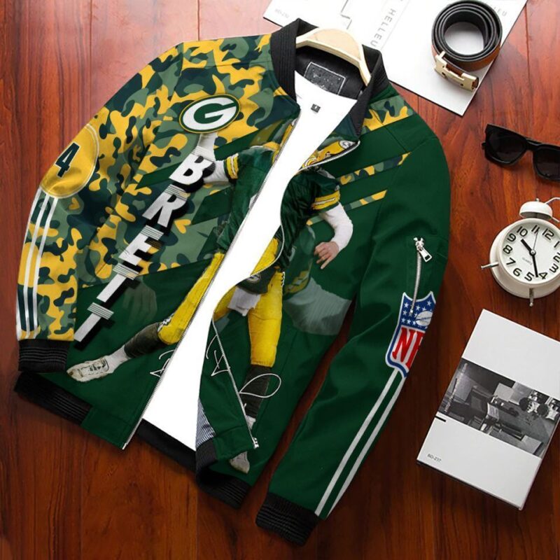 Brett Favre Green Bay Packers Bomber Jacket 041 Sport Hot Trending Hot Choice Design Beautiful BJ01586