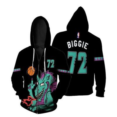 Brooklyn Nets Biggie 72 NBA Basketball Team Logo New Arrival Black 2020 3D Gift For Nets Fans Zip Hoodie ZH00615