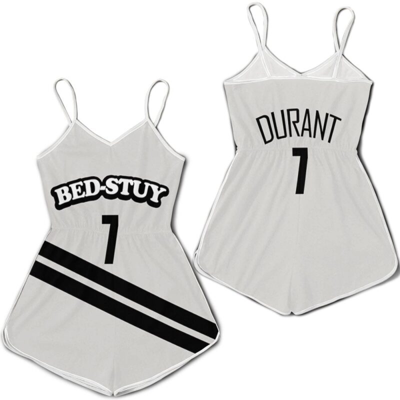 Brooklyn Nets Kevin Durant 7 2020 City Edition White Jersey Romper RJ01957