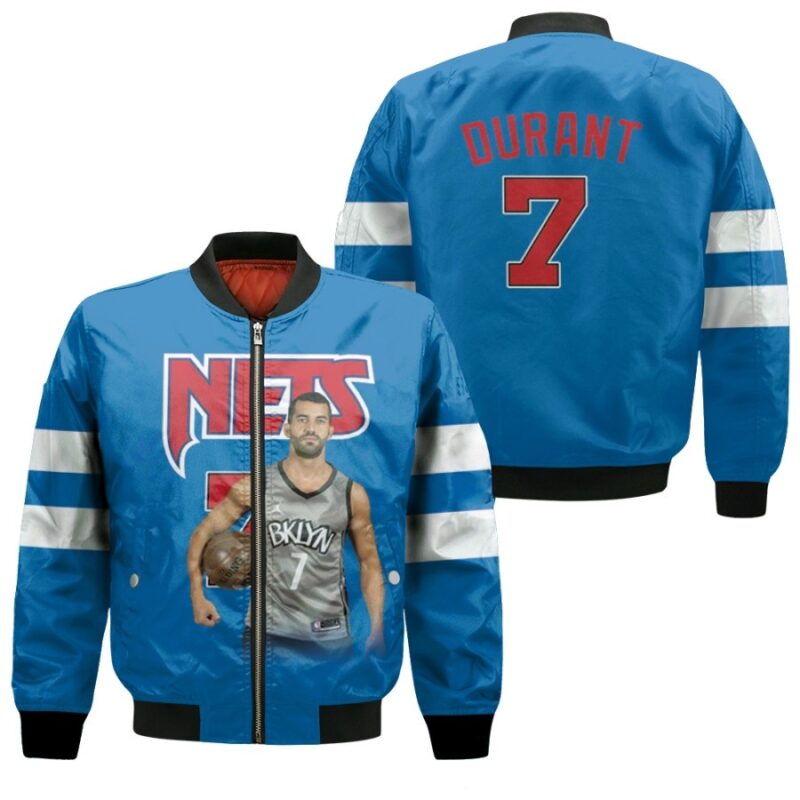 Brooklyn Nets Kevin Durant 7 NBA Legends 2020 Blue Gift For Nets Fans Bomber Jacket BJ04169