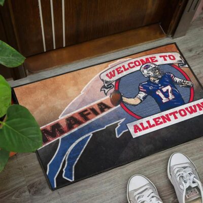 Buffalo Bills American Football Team Door Mat Welcome To Allentown Player 17 Mafia Door Mat Welcome Mat 3