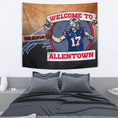 Buffalo Bills American Football Team Tapestry Welcome To Allentown Player 17 Mafia Tapestry Wall Hanging 2 Buffalo Bills American Football Team Tapestry Welcome To Allentown Player 17 Mafia Tapestry Wall Hanging 2