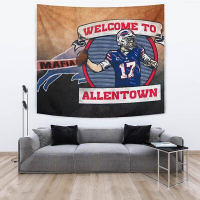 Buffalo Bills American Football Team Tapestry Welcome To Allentown Player 17 Mafia Tapestry Wall Hanging 3 Buffalo Bills American Football Team Tapestry Welcome To Allentown Player 17 Mafia Tapestry Wall Hanging 3