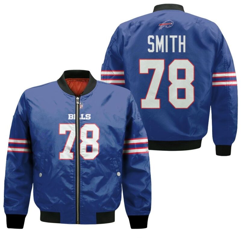 Buffalo Bills Bruce Smith #78 NFL Legend Player American Football Game Royal Gift For Bills Fans Bomber Jacket BJ01213