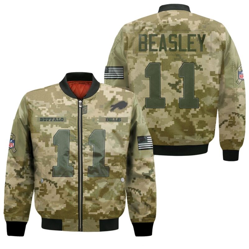 Buffalo Bills Cole Beasley #11 Great Player NFL American Football Team Logo Camouflage Gift For Bills Fans Bomber Jacket BJ01244