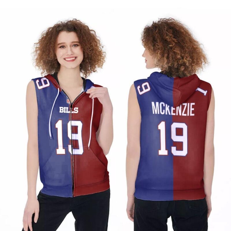 Buffalo Bills Isaiah McKenzie #19 Great Player NFL Vapor Limited Royal Red Two Tone Jersey Style Gift For Bills Fans Zip Sleeveless Hoodie ZSH0277