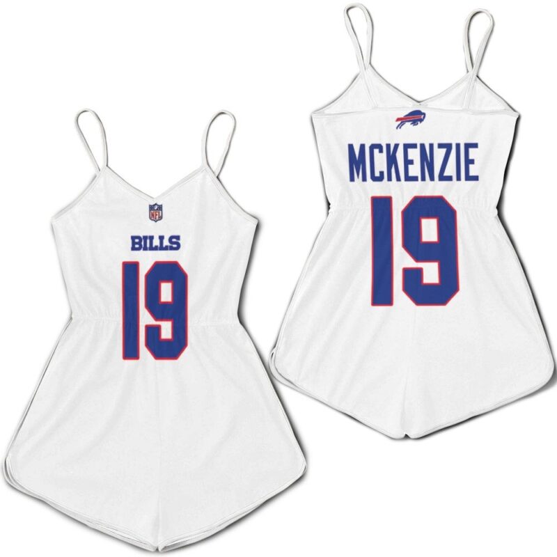 Buffalo Bills Isaiah McKenzie #19 NFL Great Player American Football Team Game White Gift For Bills Fans Romper Jumpsuit RJ05384
