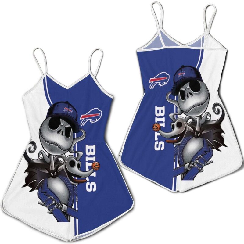 Buffalo Bills Jack Skellington And Zero Romper RJ03429