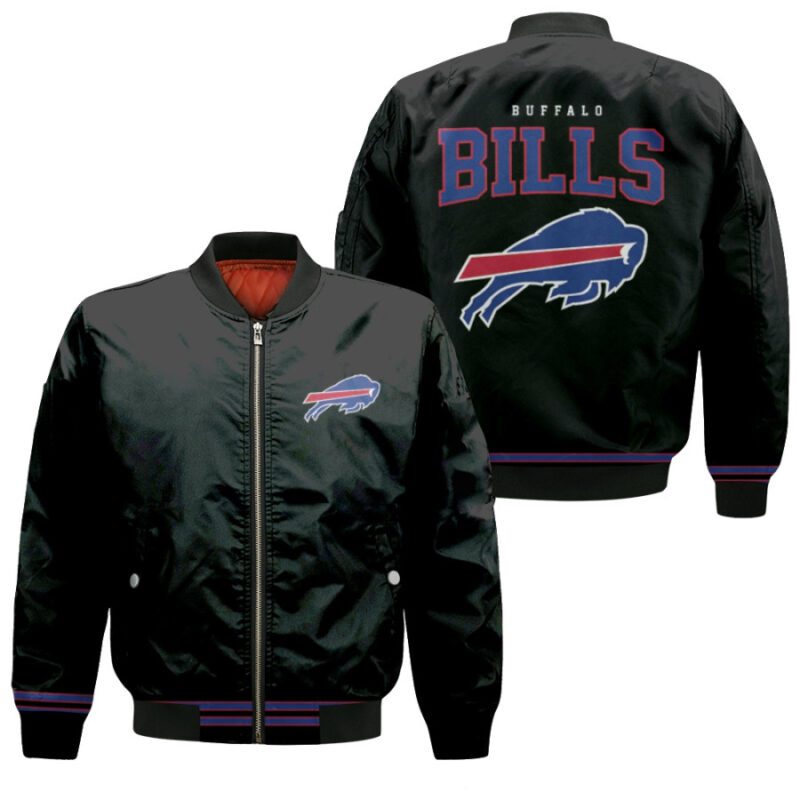 Buffalo Bills NFL American Football Team Logo Black Gift For Bills Fans Bomber Jacket BJ04155