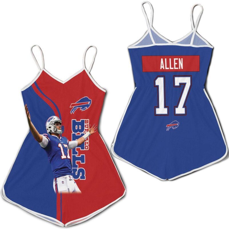 Buffalo Bills Number 17 Josh Allen Romper RJ04310