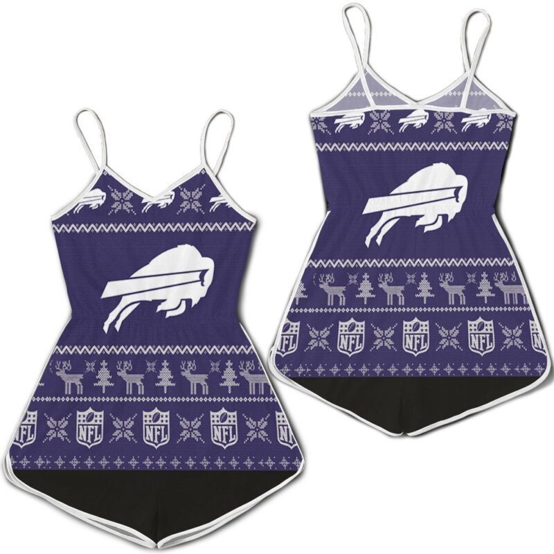 Buffalo Bills nfl ugly christmas 3d printed sweatshirt ugly jersey Romper RJ04566