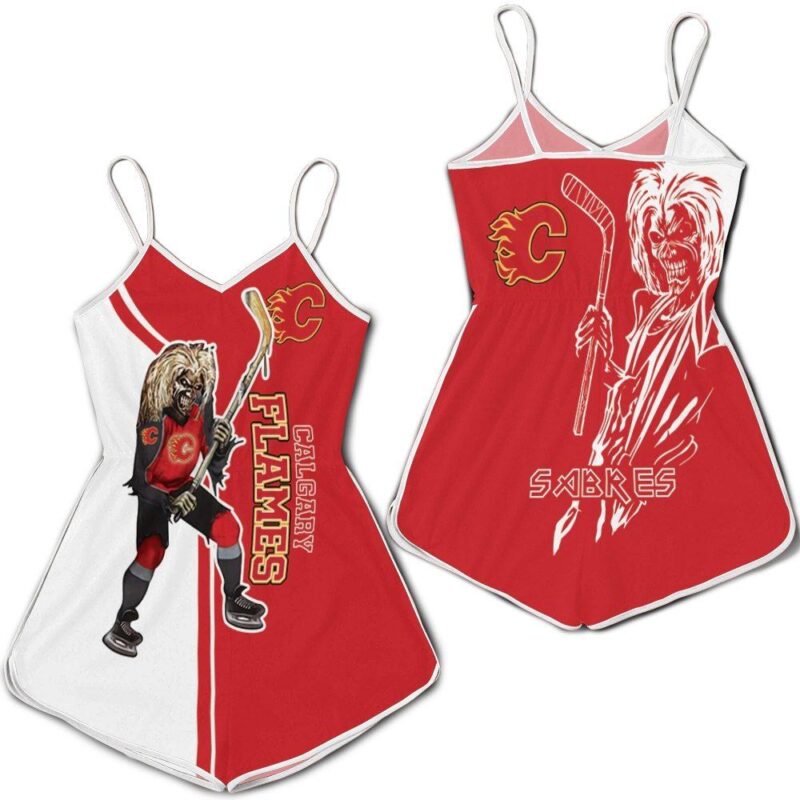 Calgary Flames And Zombie For Fans Romper RJ03015