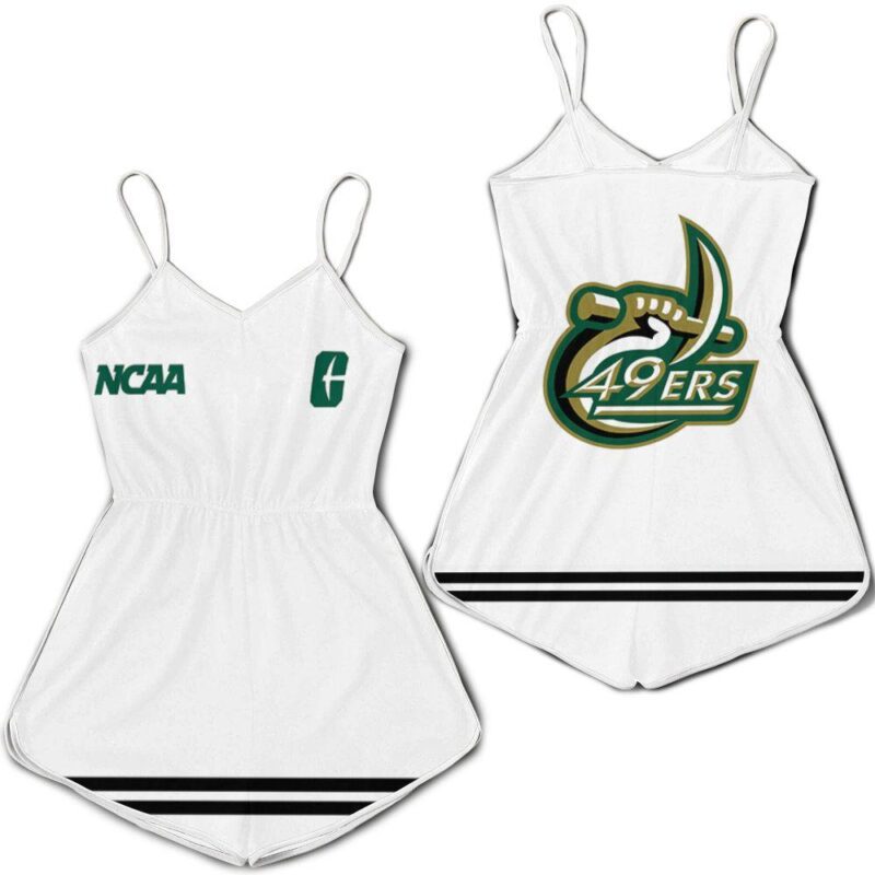 Charlotte 49Ers Ncaa Classic White With Mascot Logo Gift For Charlotte 49Ers Fans Romper Jumpsuit RJ05557