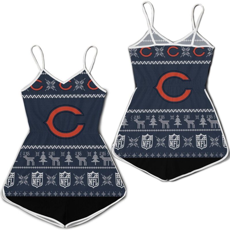 Chicago Bears NFL Ugly Sweatshirt Christmas 3D Romper RJ03461