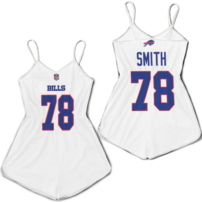 Chicago Bills Bruce Smith #78 NFL Legend Player American Football Team Gift For Bills Fans Romper Jumpsuit RJ00399