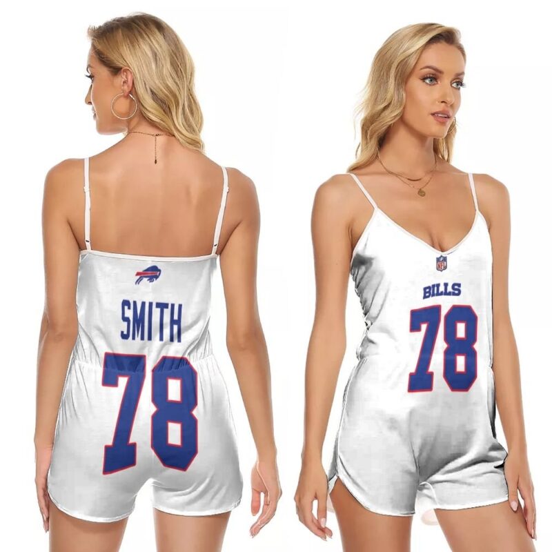 Chicago Bills Bruce Smith #78 NFL Legend Player American Football Team Gift For Bills Fans V-neck Romper Jumpsuit RJ00148