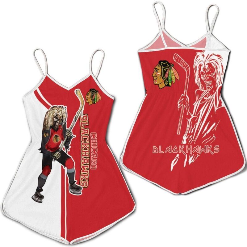 Chicago Blackhawks And Zombie For Fans Romper RJ03062