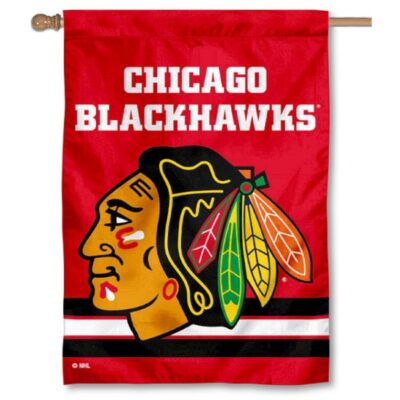 Chicago Blackhawks NHL Red Double Sided House Flag H0276