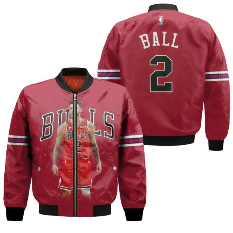 Chicago Bulls Lonzo Ball 2 NBA Basketball Swingman Red Gift for Bulls fans Bomber Jacket BJ00413