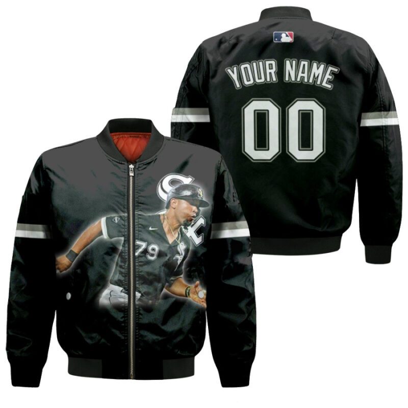 Chicago White Sox Jose Abreu 79 MLB 2020 Great Player Black 3D Personalized Gift With Custom Number Name For White Sox Fans Bomber Jacket BJ04253