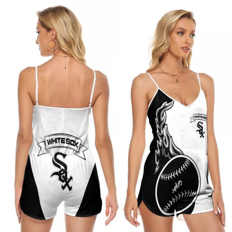 Chicago White Sox MLB Baseball Team Logo Gift For Chicago White Sox Fans Baseball Lovers 1 V-neck Romper Jumpsuit RJ00628