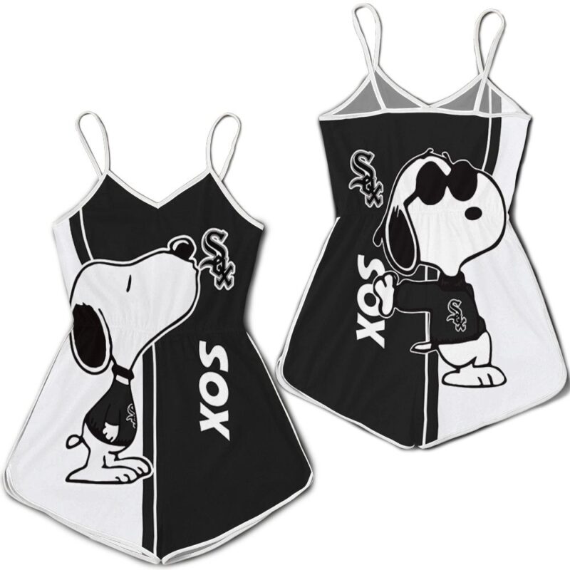 Chicago White Sox Snoopy Lover 3D Printed Romper RJ03030