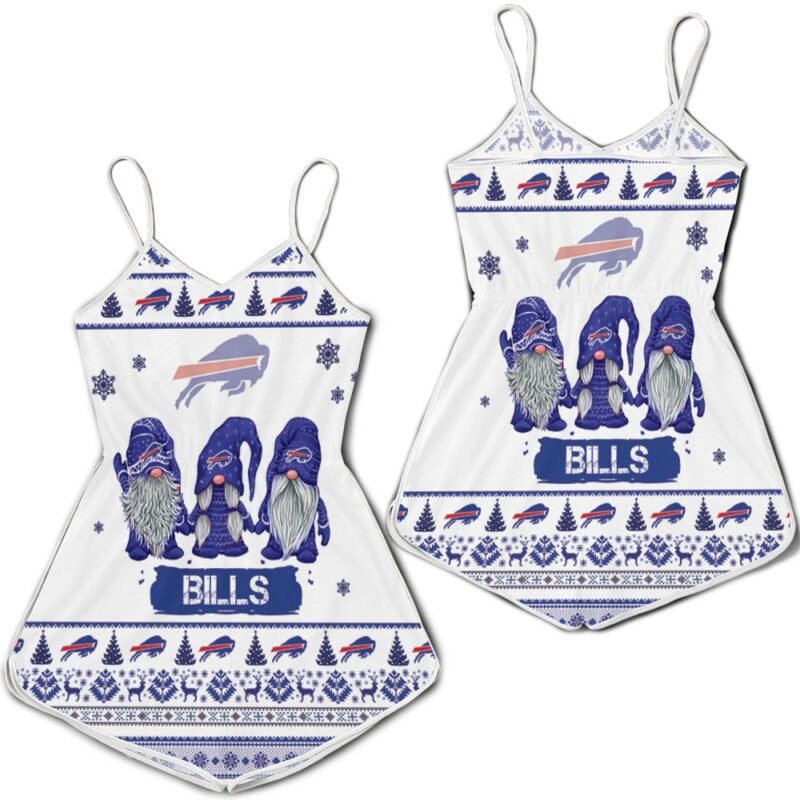 Christmas Gnomes Buffalo Bills Ugly Sweatshirt Christmas 3D Romper RJ03274