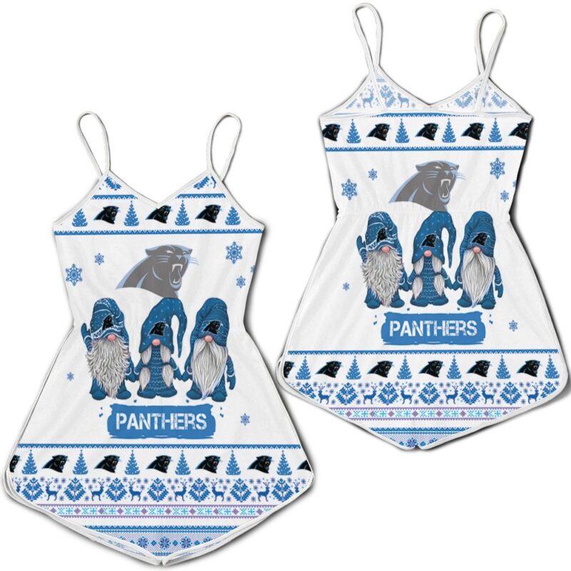 Christmas Gnomes Carolina Panthers Ugly Sweatshirt Christmas 3D Romper RJ03391