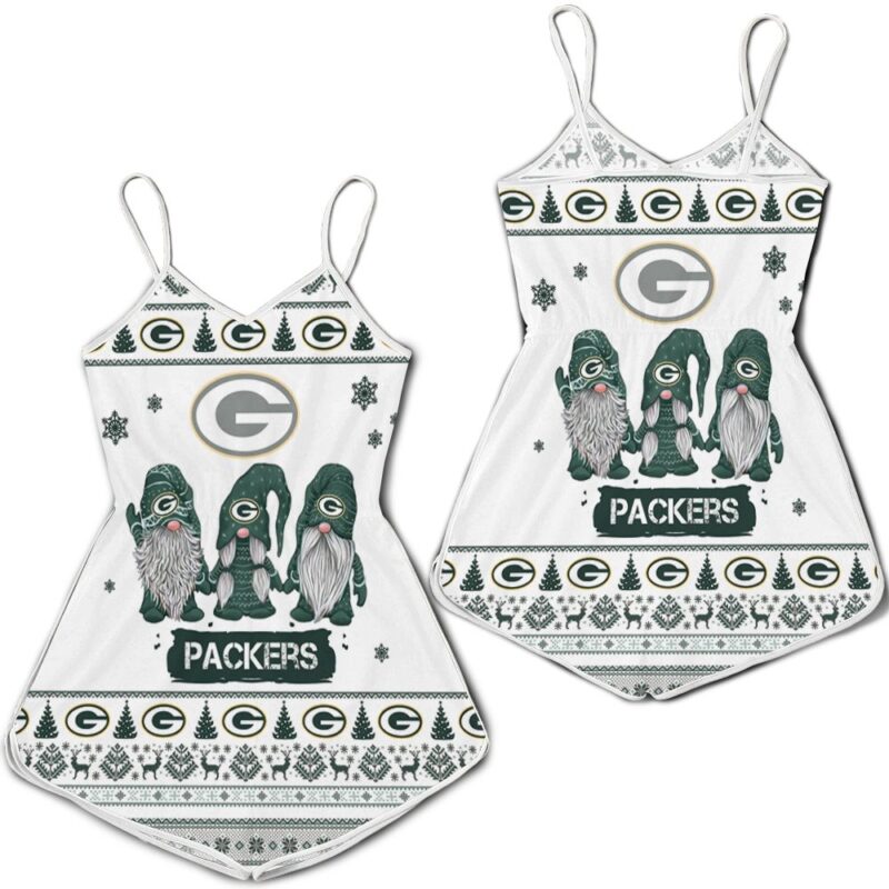 Christmas Gnomes Green Bay Packers Ugly Sweatshirt Christmas 3D Romper RJ03360