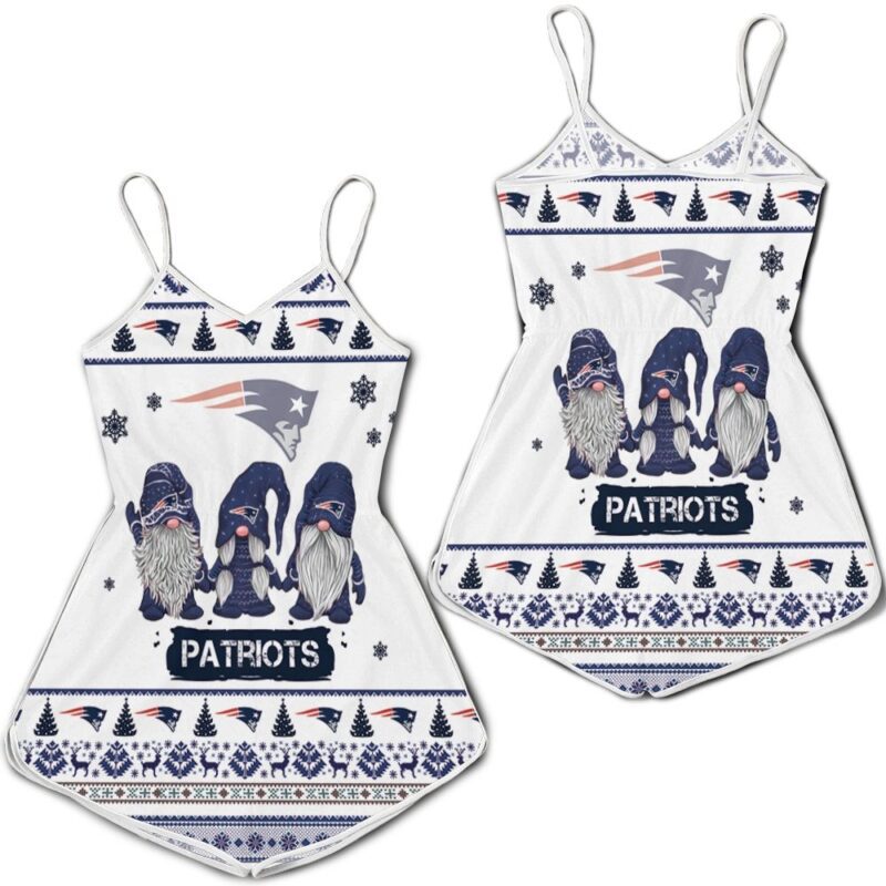 Christmas Gnomes New England Patriots Ugly Sweatshirt Christmas 3D Romper RJ03432