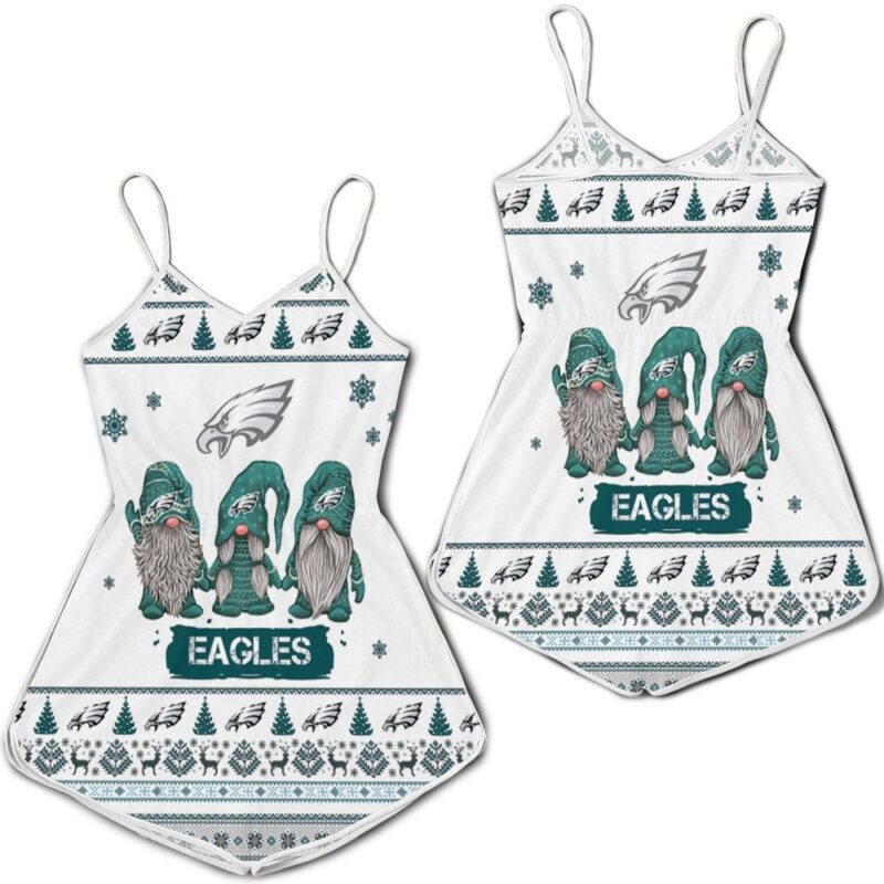 Christmas Gnomes Philadelphia Eagles Ugly Sweatshirt Christmas 3D Romper RJ03423