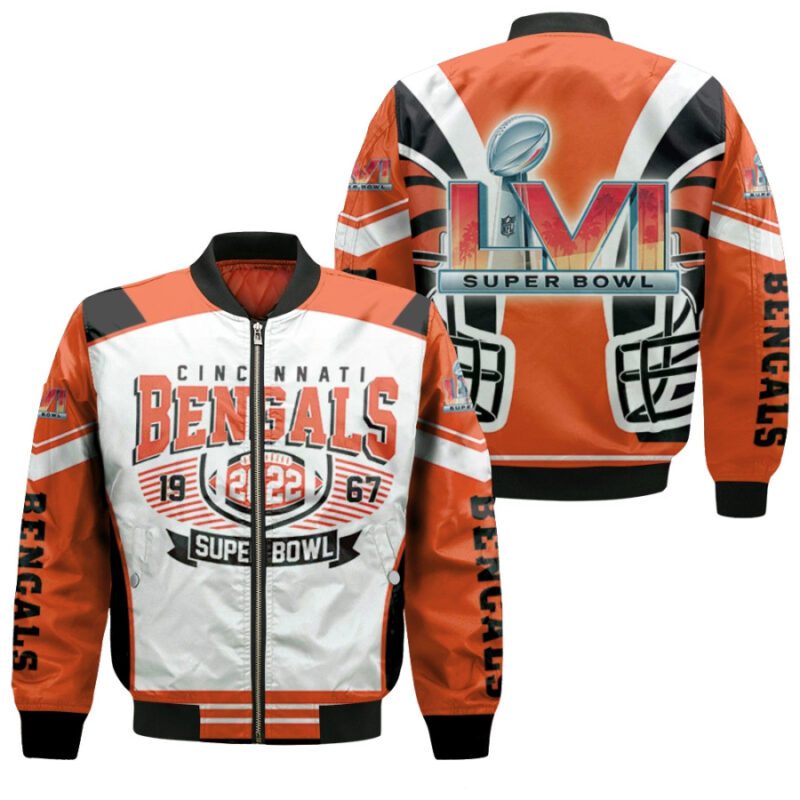 Cicinnati Bengals Super Bowl 1967 2022 NFL American Football Orange Gift For Bengals Fans Bomber Jacket BJ03286