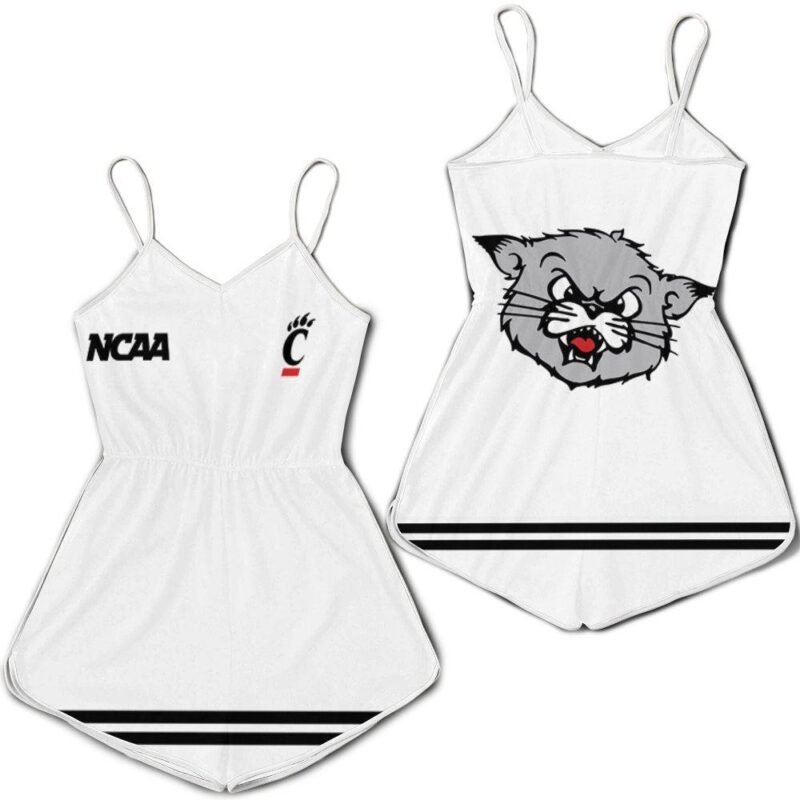 Cincinnati Bearcats Ncaa Classic White With Mascot Logo Gift For Cincinnati Bearcats Fans Romper Jumpsuit RJ05559