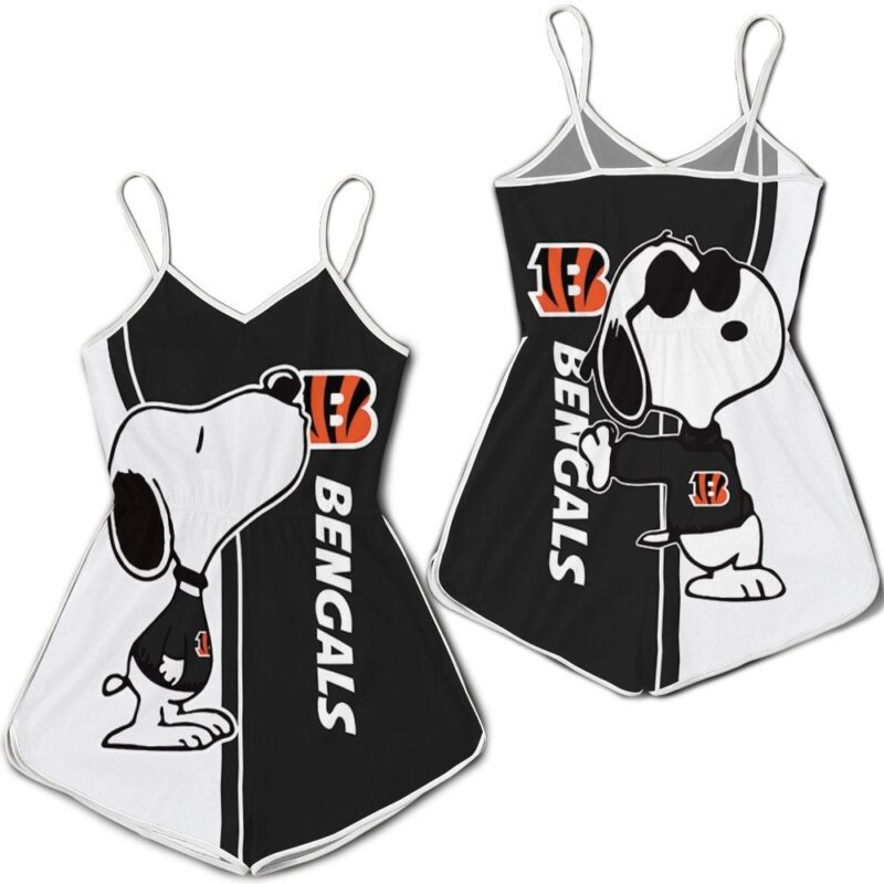 Cincinnati Bengals Snoopy Lover 3D Printed Romper RJ03181