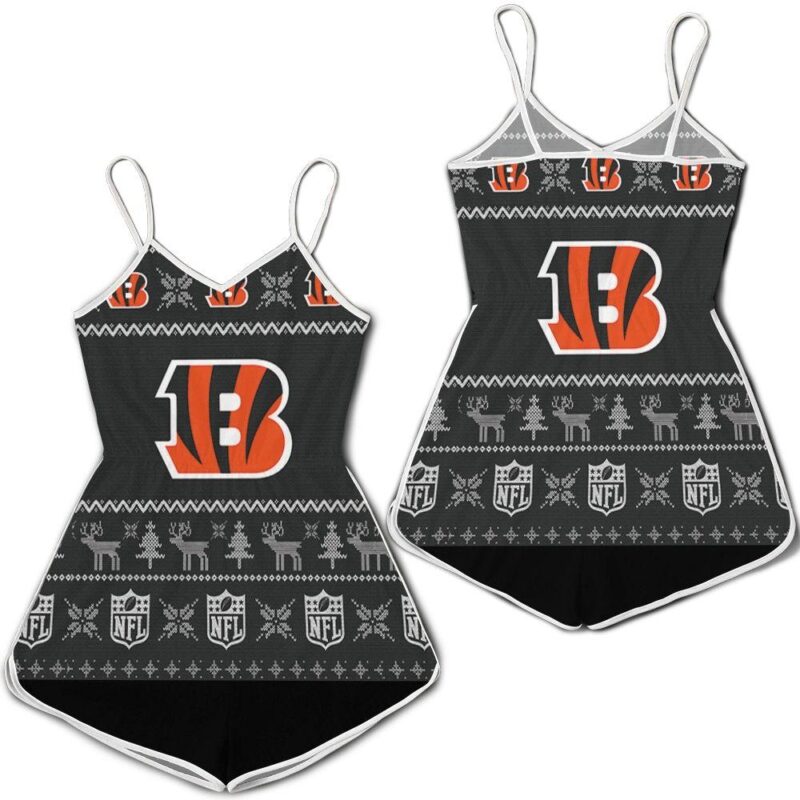 Cincinnati Bengals Ugly Sweatshirt Christmas 3D Romper RJ03442
