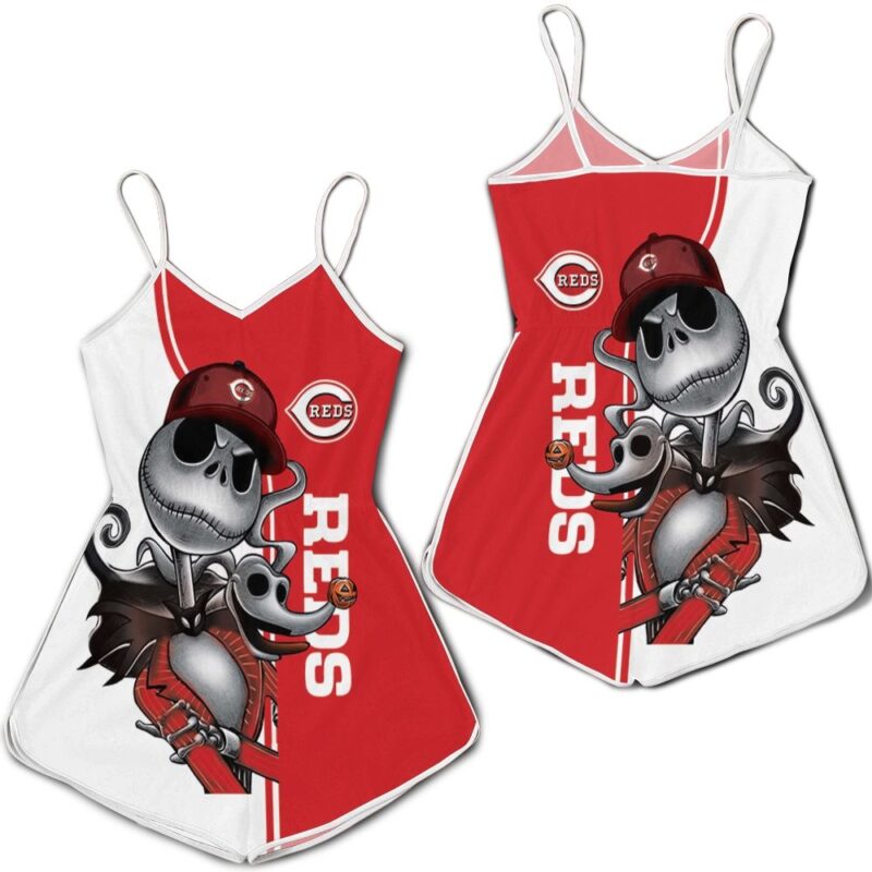 Cincinnati Reds Jack Skellington And Zero Romper RJ03322