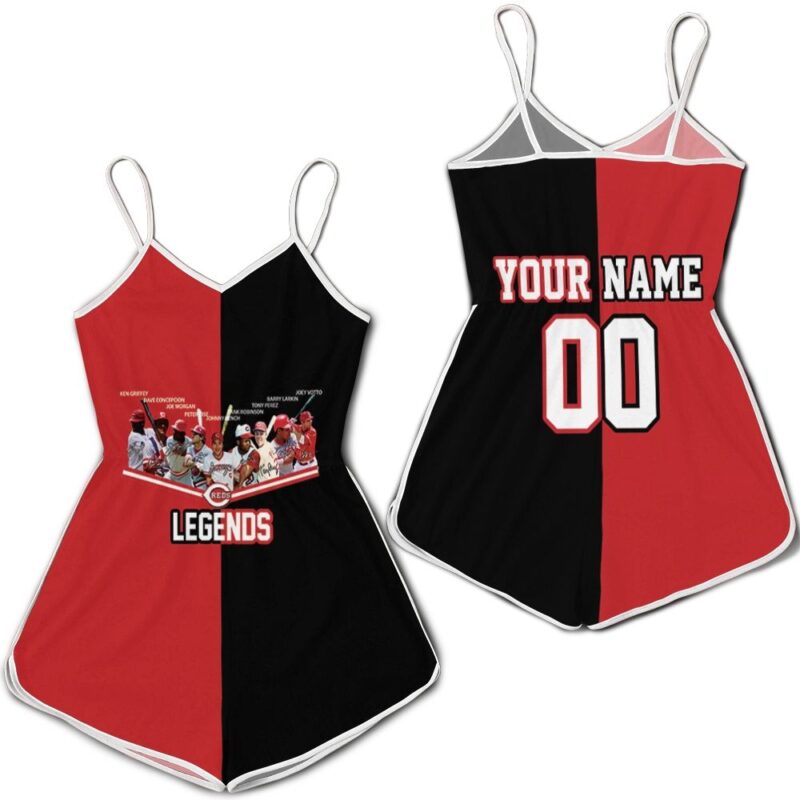 Cincinnati Reds Legends Signed 3d Personalized Romper RJ03620