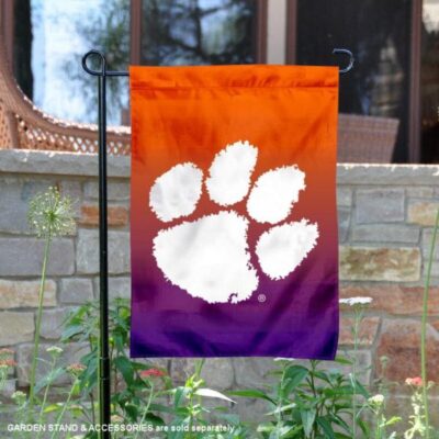 Clemson Gradient Ombre Logo Garden Flag GF00143