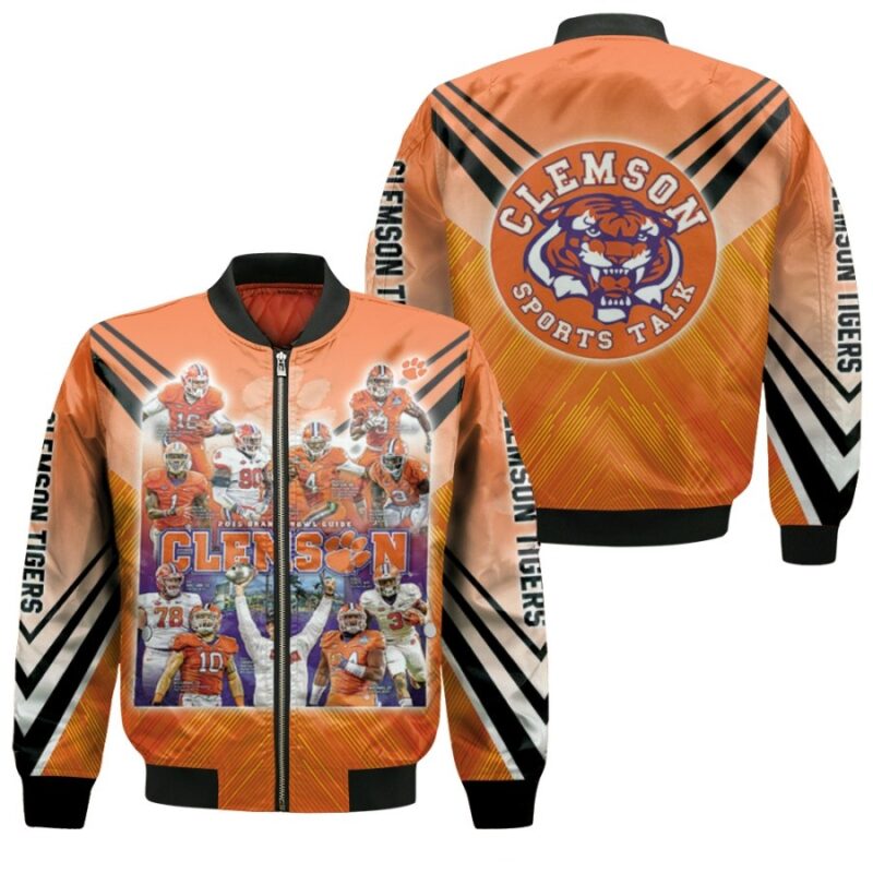 Clemson Tigers 2021 NCAA 2015 Orange Bowl Guide Clemson Champion Team Gift For Clemson Fans Bomber Jacket BJ00788